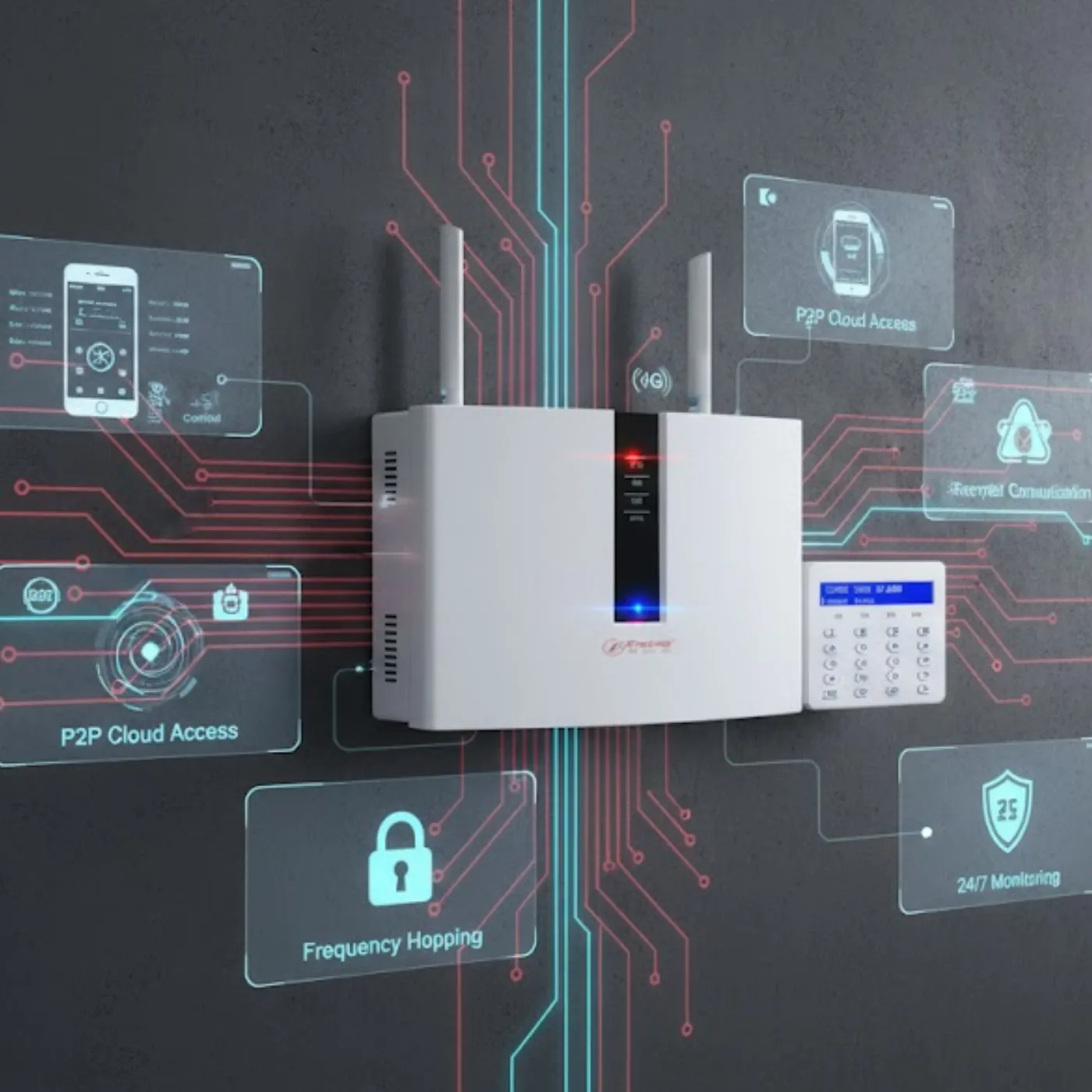 FC-7640Pro PSTN+4G Industrial Alarm Control Panel